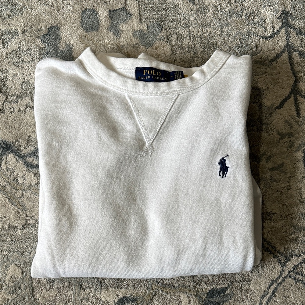 Polo by Ralph Lauren White Crewneck Sweater